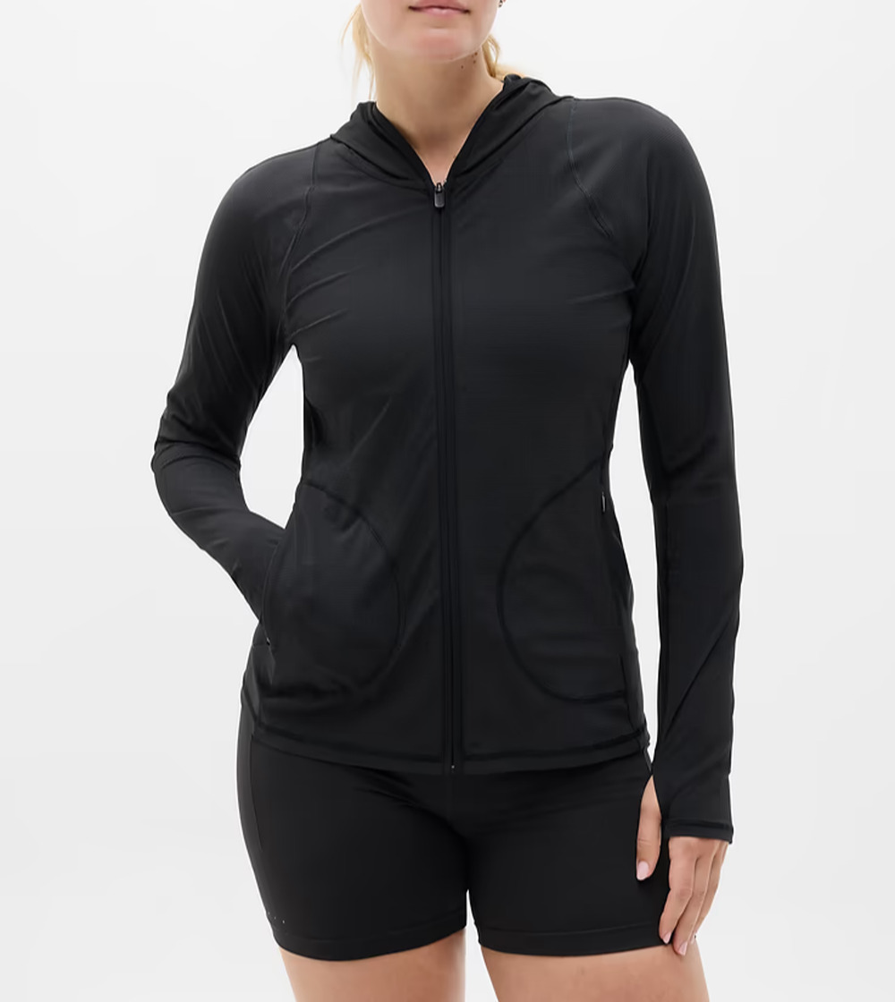 Athleta Sunstop UPF Jacket Womens Full Zip Thumbholes Active XL‎ A009381